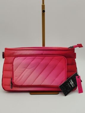 THINK ROYLN Pink Ombre Quilted Wristlet Clutch